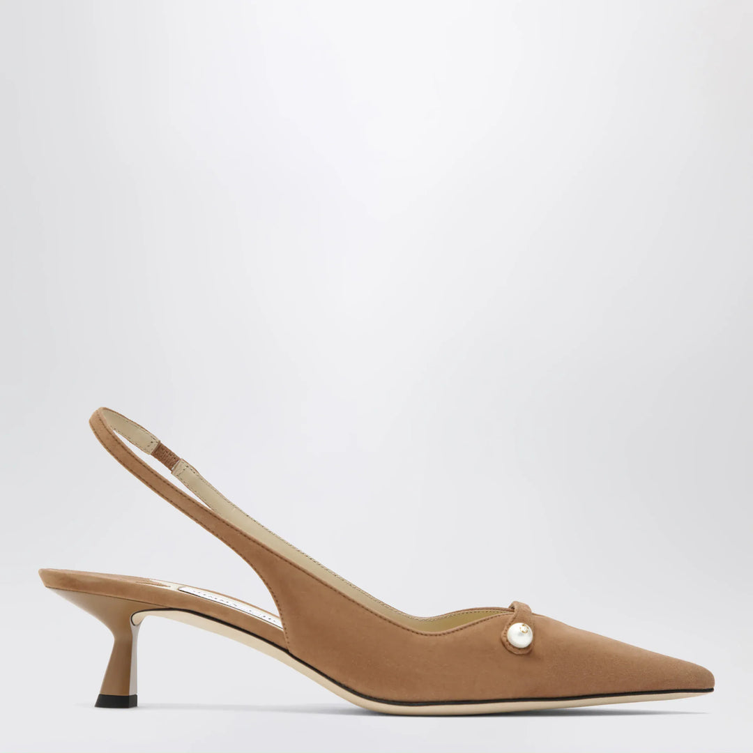 Jimmy Choo - Amita 45 slingbacks in toffee suede Brand Apparel &amp; Accessories 36 IT