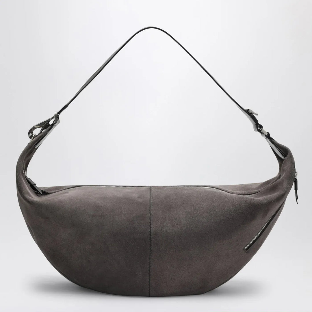 LEMAIRE - Greige Quiver Clip suede bag Brand Apparel &amp; Accessories TU