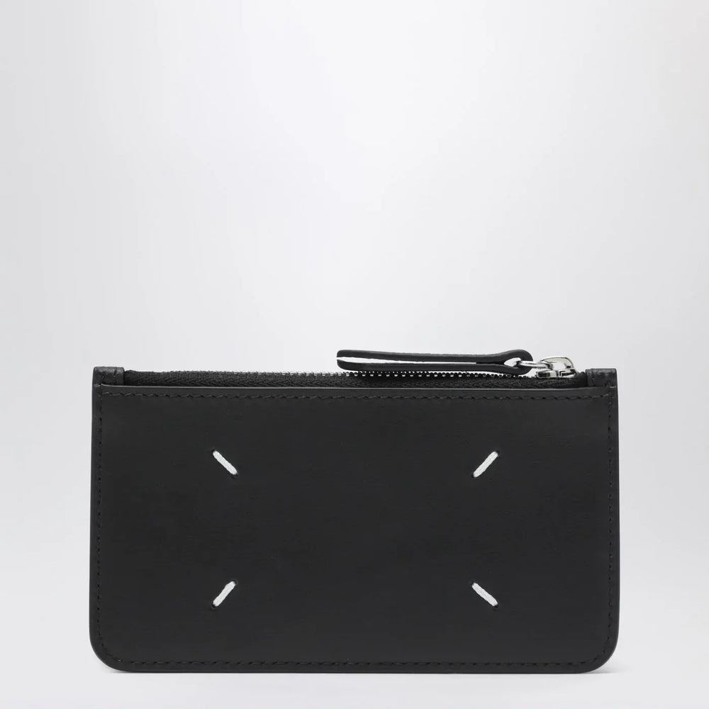 Maison Margiela - Black Four Stitches zippered card holder Brand Apparel & Accessories TU