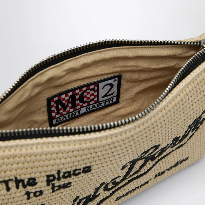 MC2 Saint Barth - Parisienne straw-effect clutch with embroidered logo Brand Apparel &amp; Accessories TU