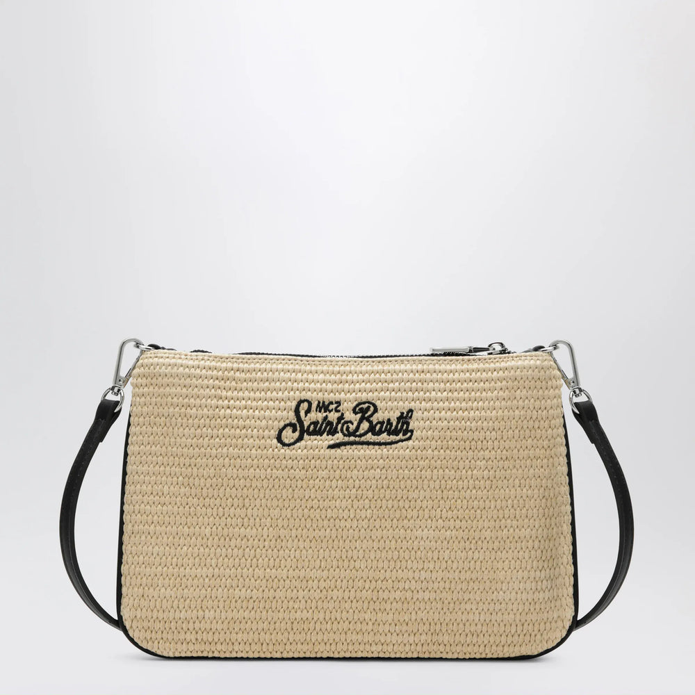 MC2 Saint Barth - Parisienne straw-effect clutch with embroidered logo Brand Apparel & Accessories TU