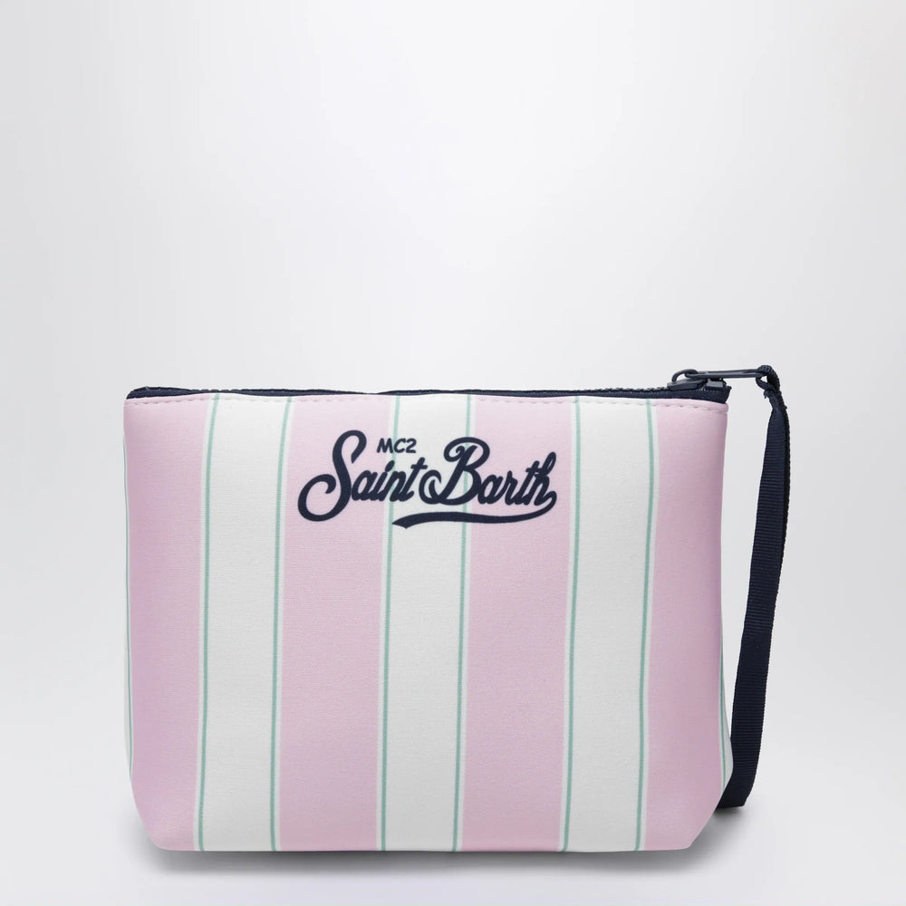 MC2 Saint Barth - Pink striped Aline scuba pouch Brand Apparel & Accessories TU