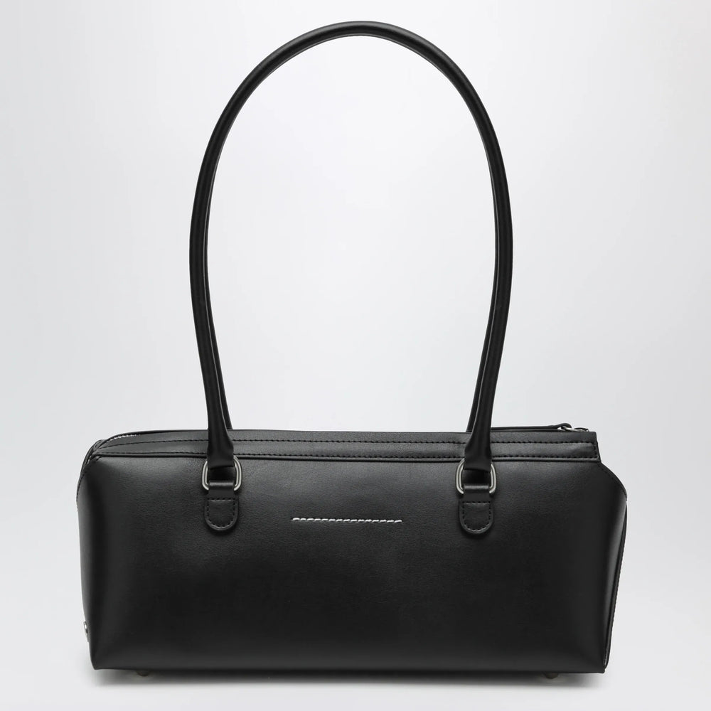 MM6 Maison Margiela - Small black leather Bowling bag Brand Apparel & Accessories