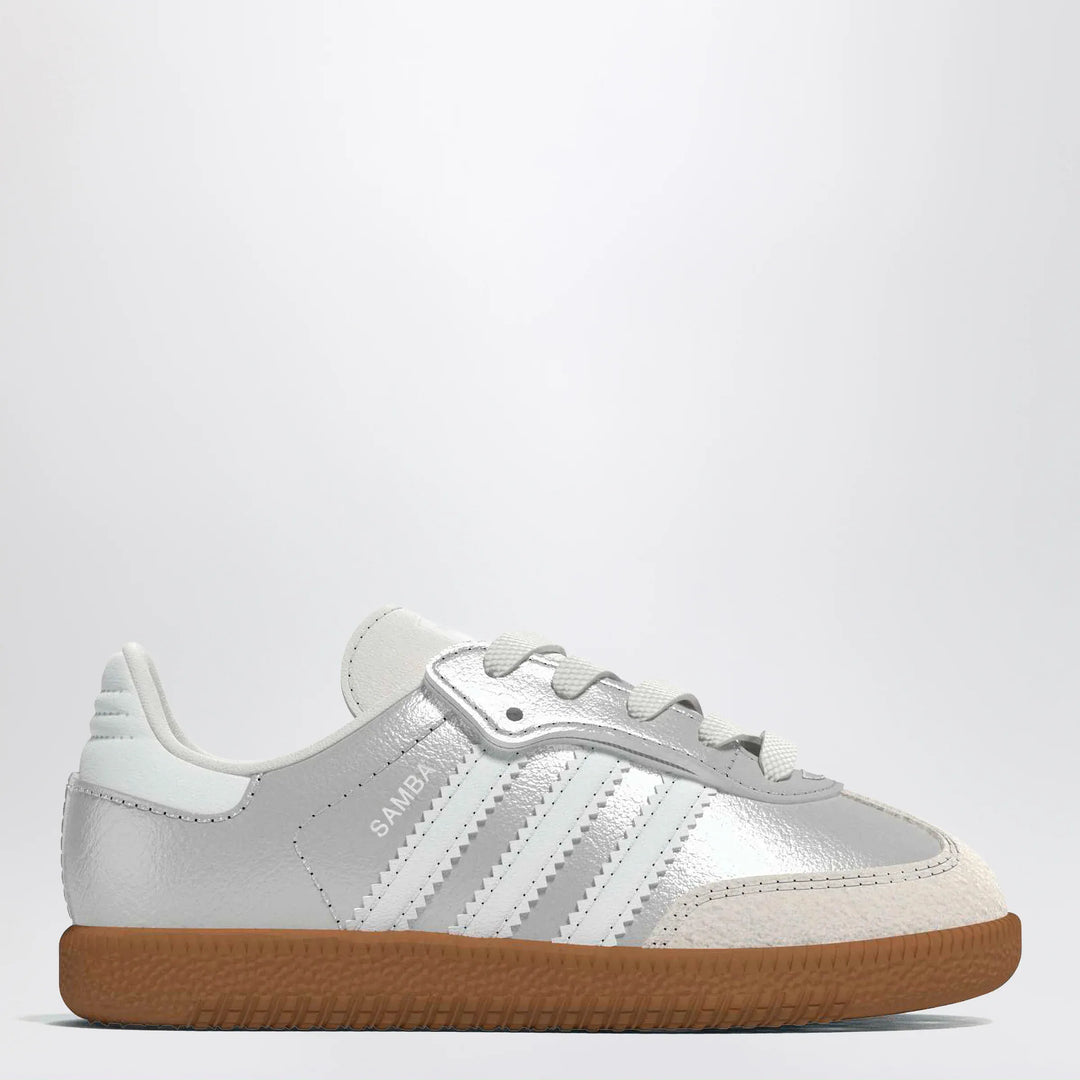 adidas Originals - Samba Silver Metallic Sneakers with Elastic Laces Brand Apparel &amp; Accessories > Shoes