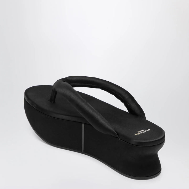 Balenciaga - Gaeta thong sandals in satin, black Brand Apparel &amp; Accessories > Shoes