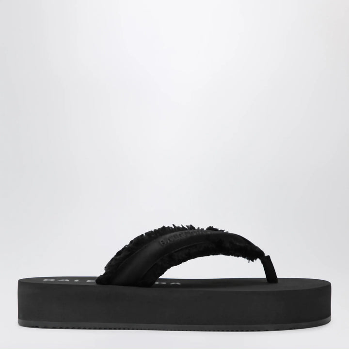 Balenciaga - Jet Lag thong sandals in black satin Brand Apparel &amp; Accessories > Shoes