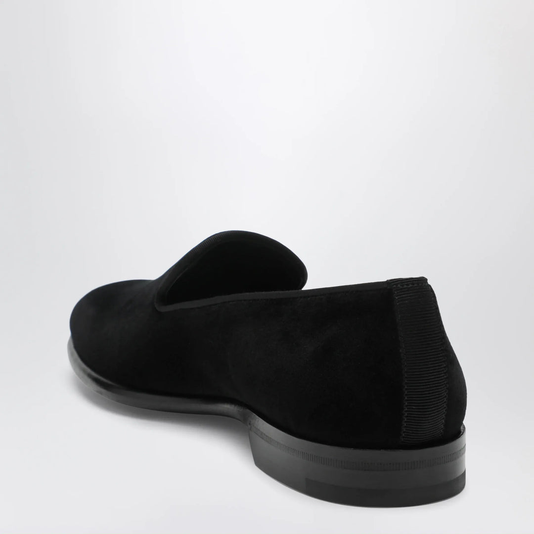 Dolce&amp;Gabbana - Black velvet goatskin loafers Brand Apparel &amp; Accessories > Shoes 42 IT