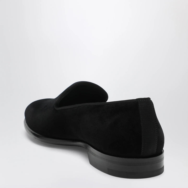 Dolce&amp;Gabbana - Black velvet goatskin loafers Brand Apparel &amp; Accessories > Shoes 42 IT
