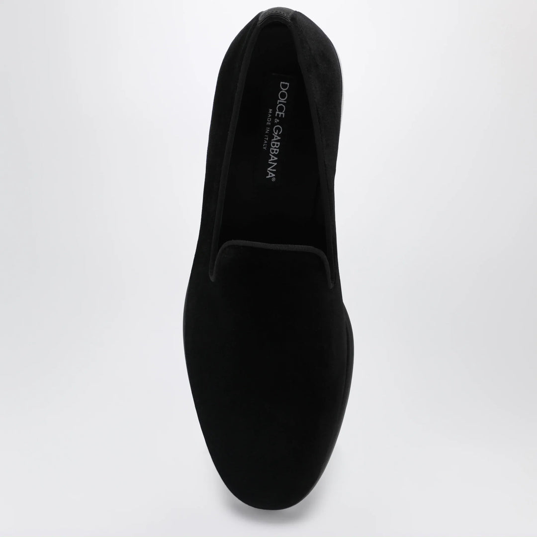 Dolce&amp;Gabbana - Black velvet goatskin loafers Brand Apparel &amp; Accessories > Shoes 42 IT