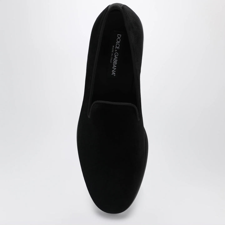 Dolce&amp;Gabbana - Black velvet goatskin loafers Brand Apparel &amp; Accessories > Shoes 42 IT