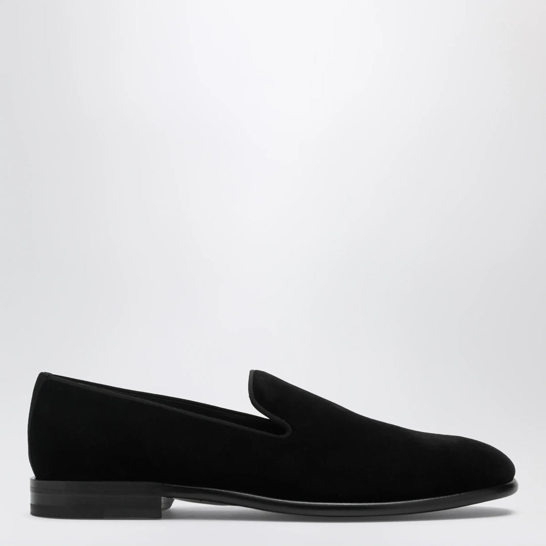 Dolce&amp;Gabbana - Black velvet goatskin loafers Brand Apparel &amp; Accessories > Shoes 42 IT