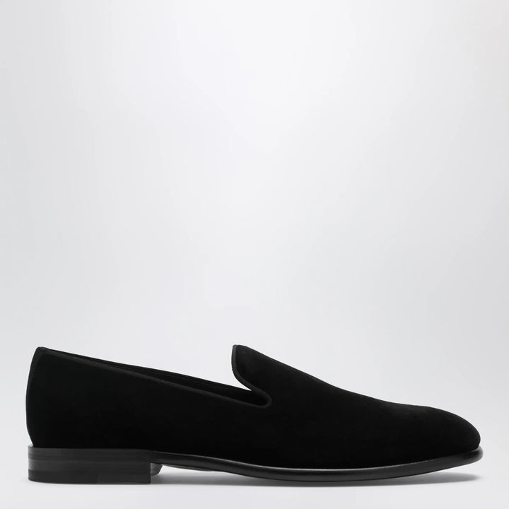 Dolce&amp;Gabbana - Black velvet goatskin loafers Brand Apparel &amp; Accessories > Shoes 42 IT