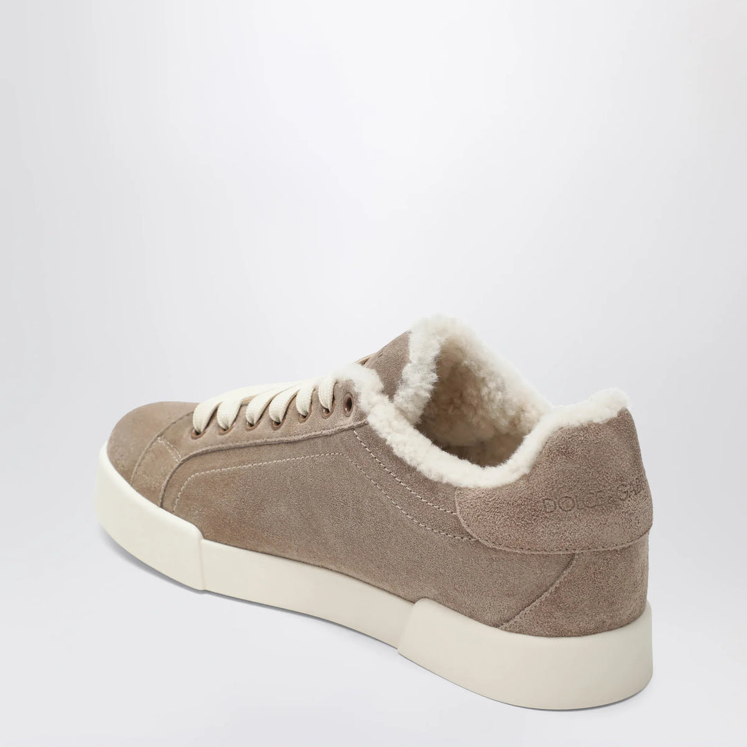 Dolce&amp;Gabbana - Portofino Light sneakers in calf leather and shearling Brand Apparel &amp; Accessories > Shoes