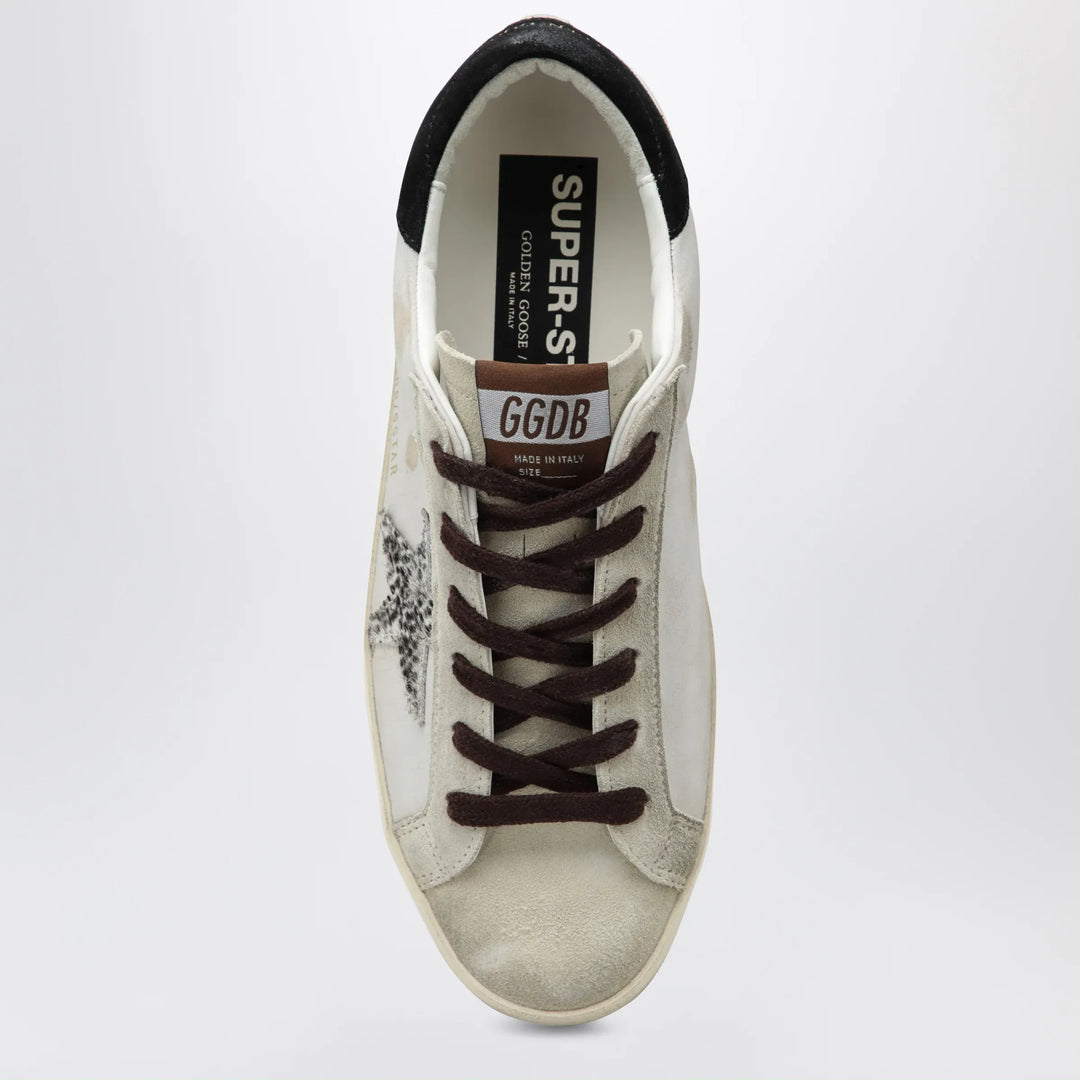 Golden Goose - Golden Goose Super-Star sneakers in white with animal-print star Brand Apparel &amp; Accessories > Shoes