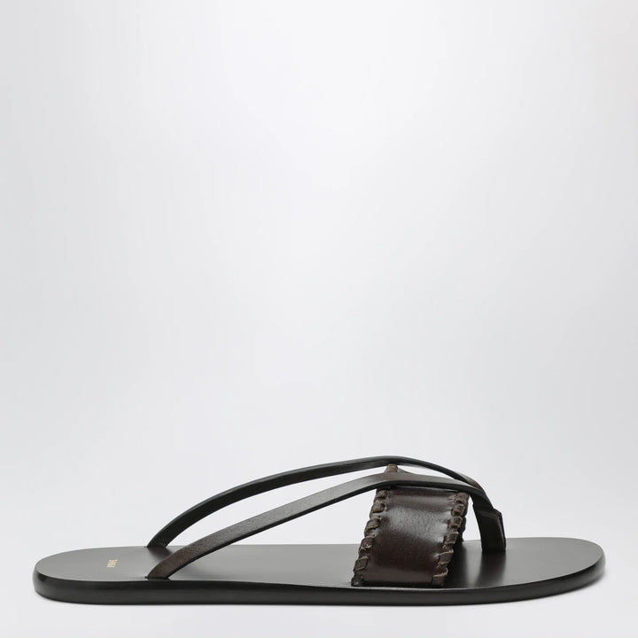 Jude - Brown leather flip-flop sandals Brand Apparel &amp; Accessories > Shoes