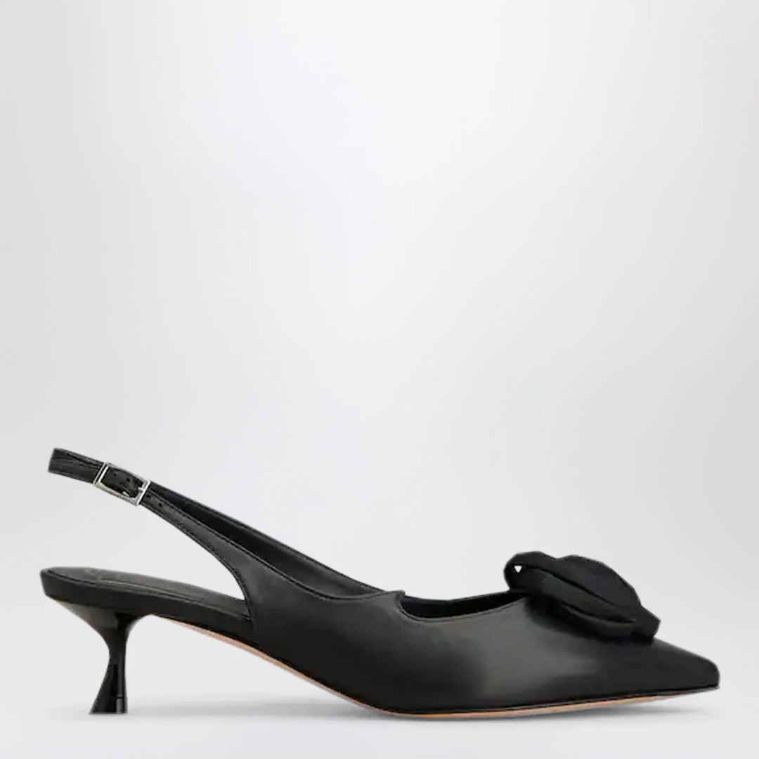 ROGER VIVIER - Rose Vivier Slingback Pumps in Black Leather Brand Apparel &amp; Accessories > Shoes 37 IT