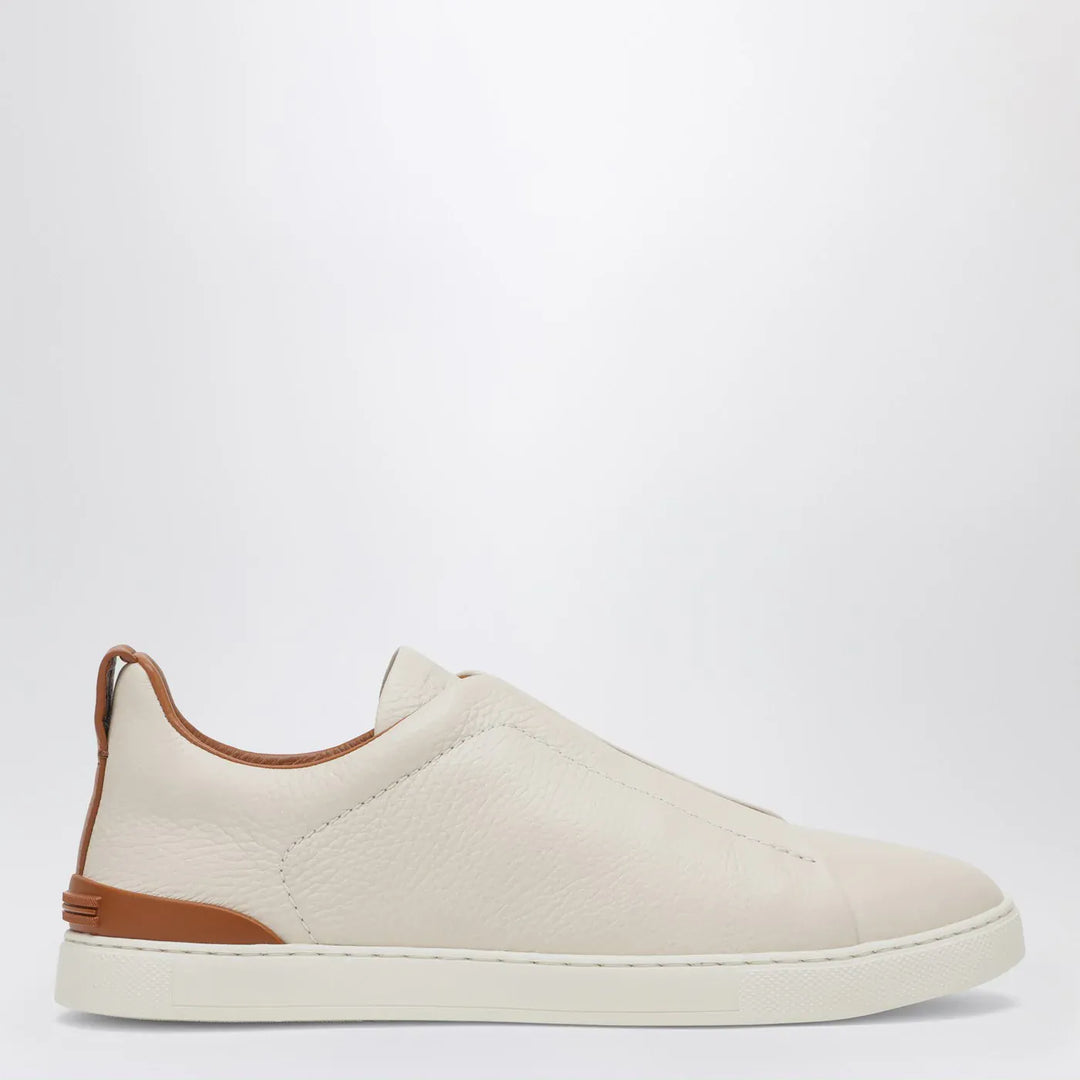 ZEGNA - White leather Triple Stitch Sneakers Brand Apparel &amp; Accessories > Shoes 6,5 UK