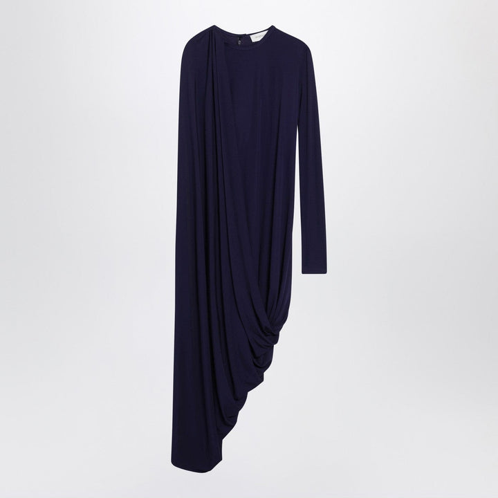 Apparel &amp; Accessories Sportmax - Dark purple draped asymmetric dress Brand