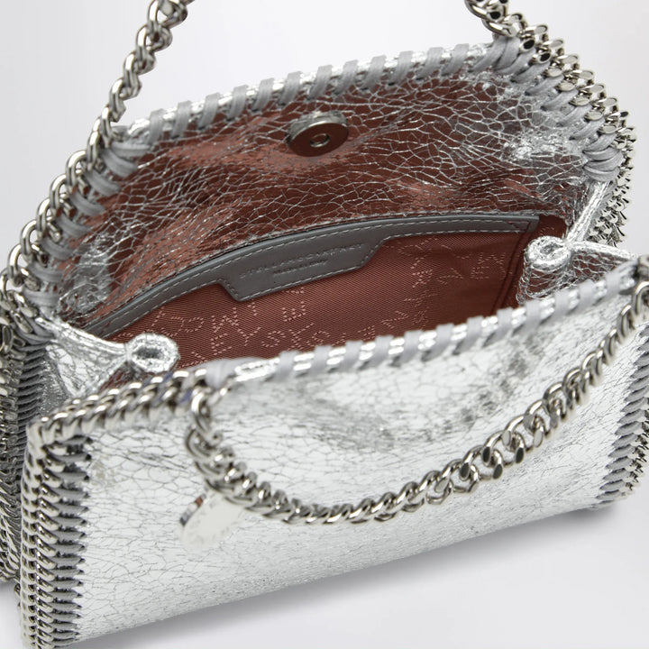 Stella McCartney - Falabella micro tote bag in silver Brand Apparel &amp; Accessories U