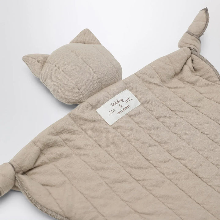 Teddy &amp; Minou - Beige gauze doudou with kitten Brand Apparel &amp; Accessories U