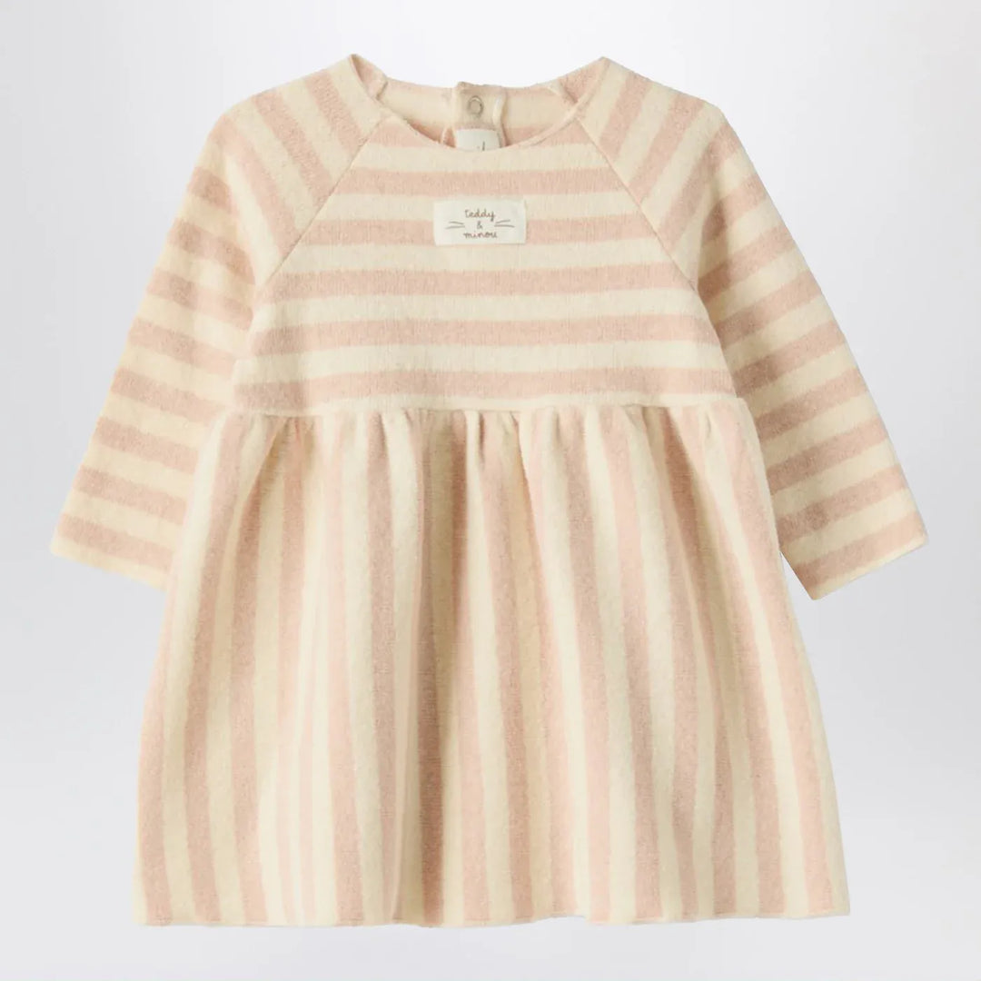 Teddy &amp; Minou - Pink striped cotton-blend dress Brand Apparel &amp; Accessories 12/18M