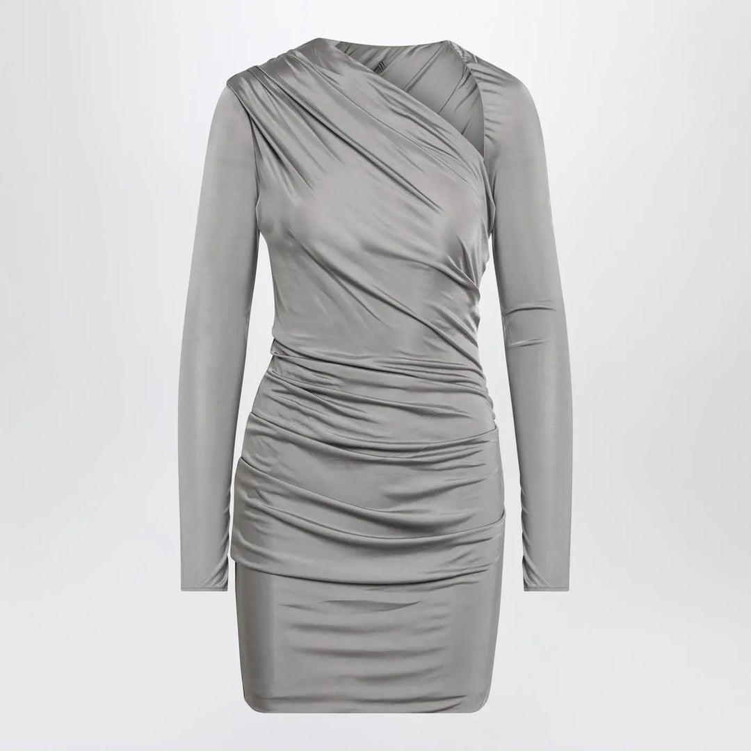 The Attico - Draped grey mini dress Brand Apparel &amp; Accessories 40  IT