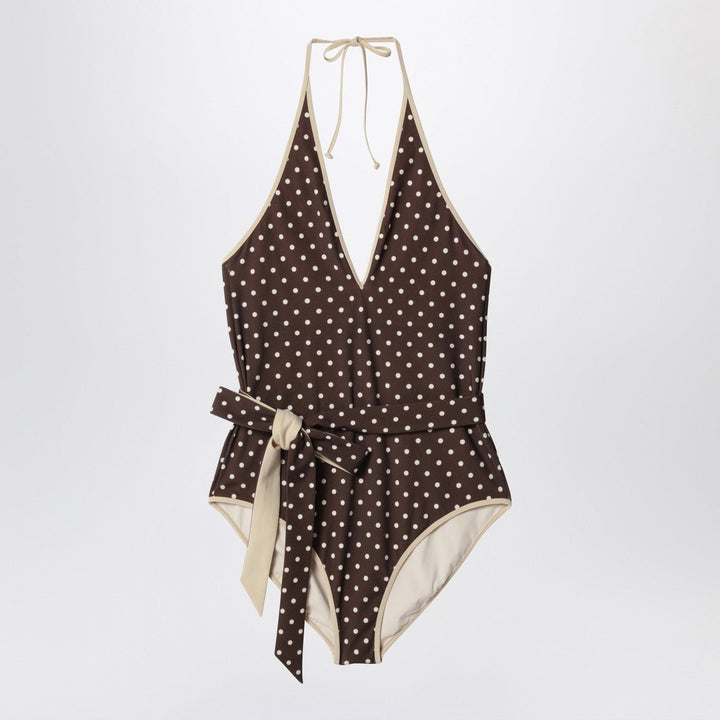 Apparel &amp; Accessories Valentino - Brown swimsuit with Plusdepois motif Brand