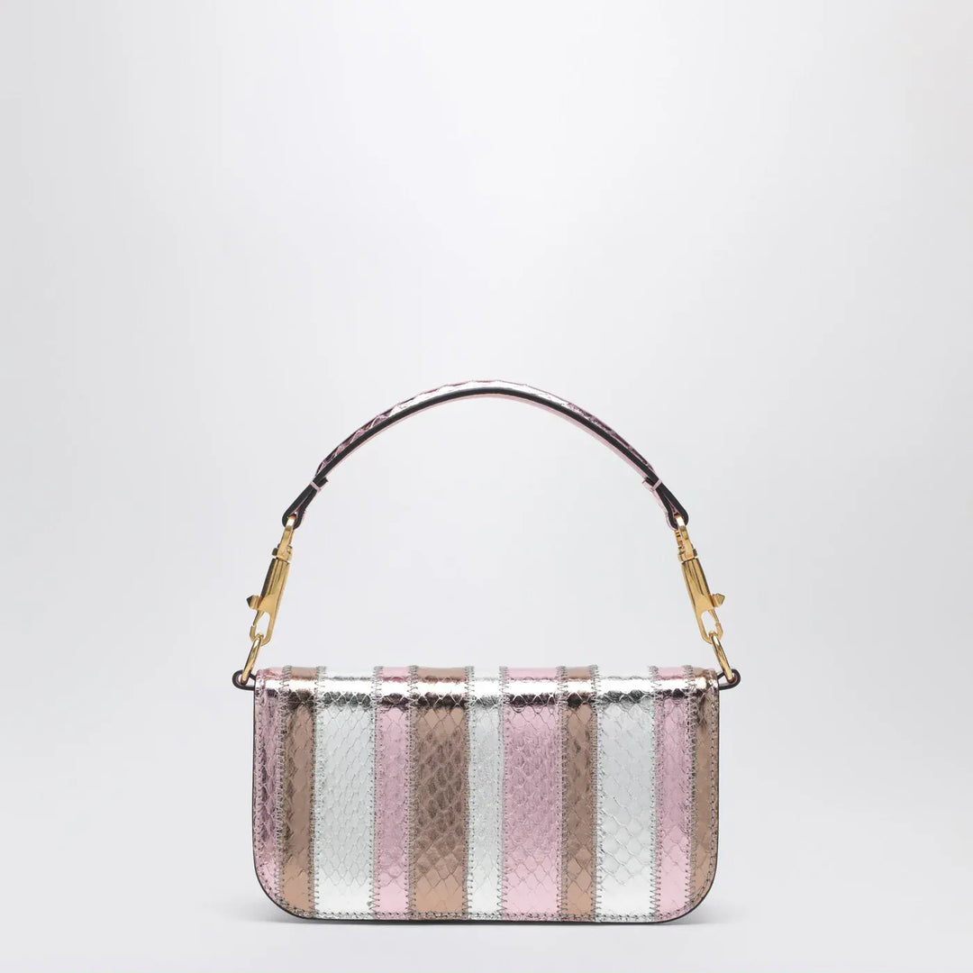 Valentino Garavani - Small Locò shoulder bag in multicolour laminated elaphe leather Brand Apparel &amp; Accessories TU