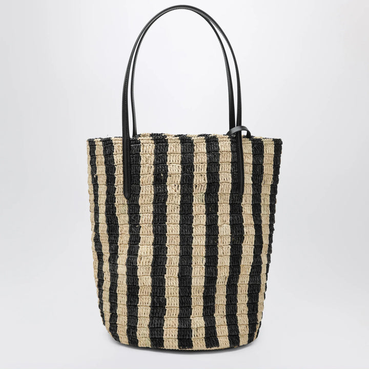 Valentino Garavani - Striped shoulder bag in raffia and leather Brand Apparel &amp; Accessories TU