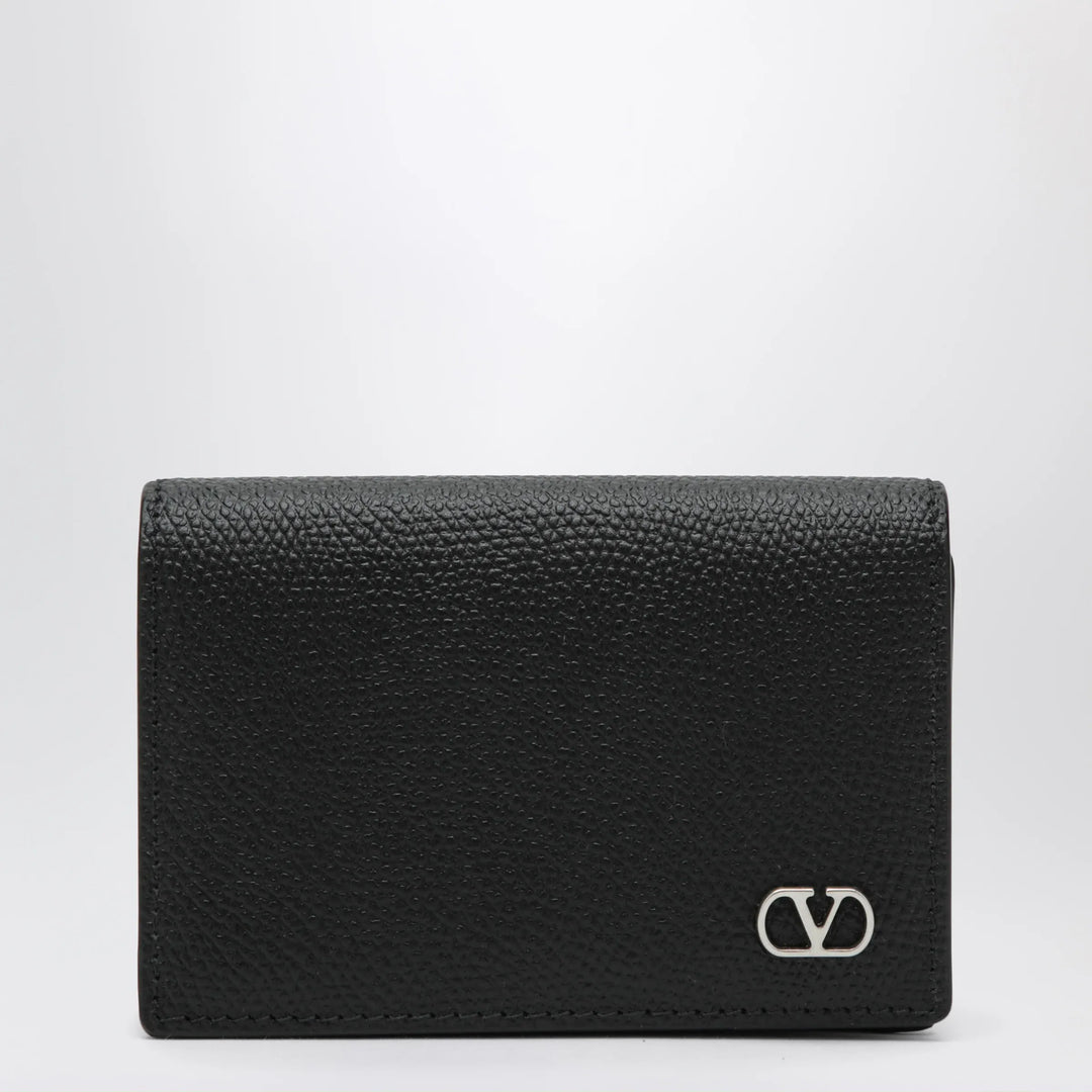 Valentino Garavani - VLogo bifold card wallet in black leather Brand Apparel &amp; Accessories TU