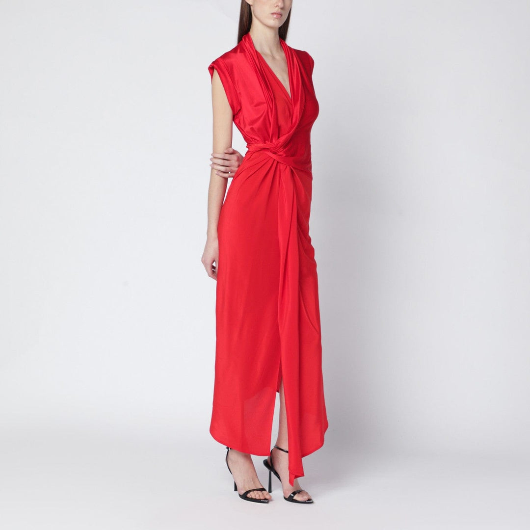Apparel &amp; Accessories Victoria Beckham - Red woven dress in shiny jersey Brand