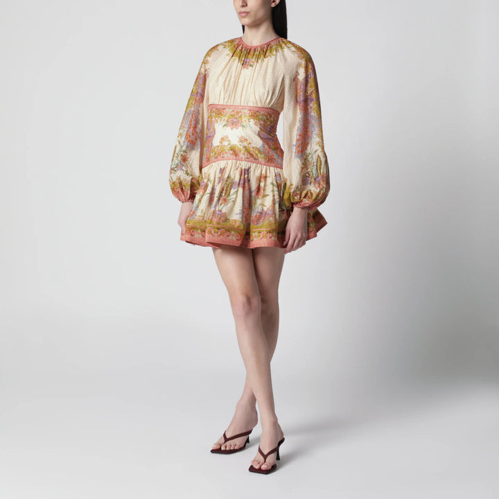 ZIMMERMANN - Indra mini dress with floral motif Brand Apparel &amp; Accessories 0