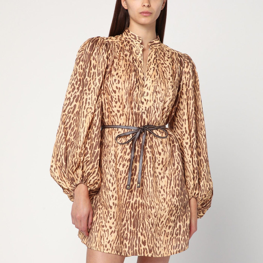 Apparel &amp; Accessories ZIMMERMANN - Leopard print short dress in linen Brand
