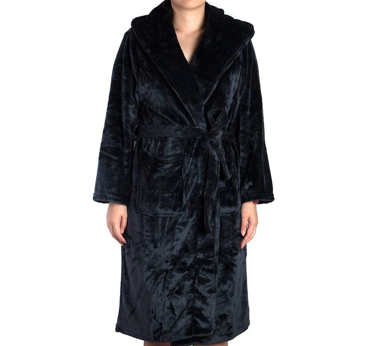 Brogo Bathrobe Brogo Microfiber Supersoft Hooded Bathrobe Charcoal L/XL Brand