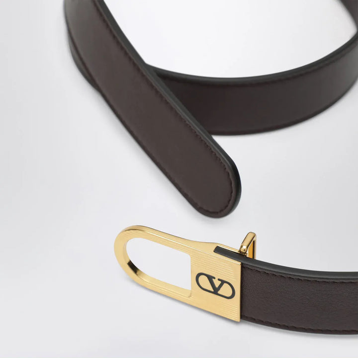 Valentino Garavani - Brown Vlogo Signature belt Brand Belts 105 EU