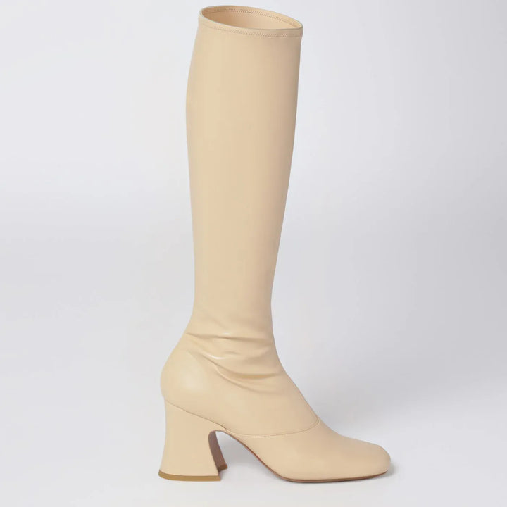 Chloé - Beige Janis heeled boots Brand Boots 38,5 IT