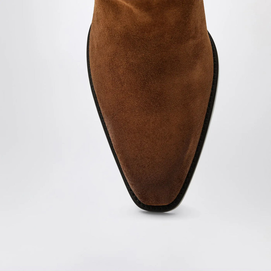 Paris Texas - Hilda boots in Cognac suede Brand Boots