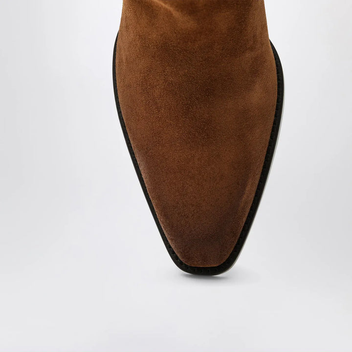 Paris Texas - Hilda boots in Cognac suede Brand Boots