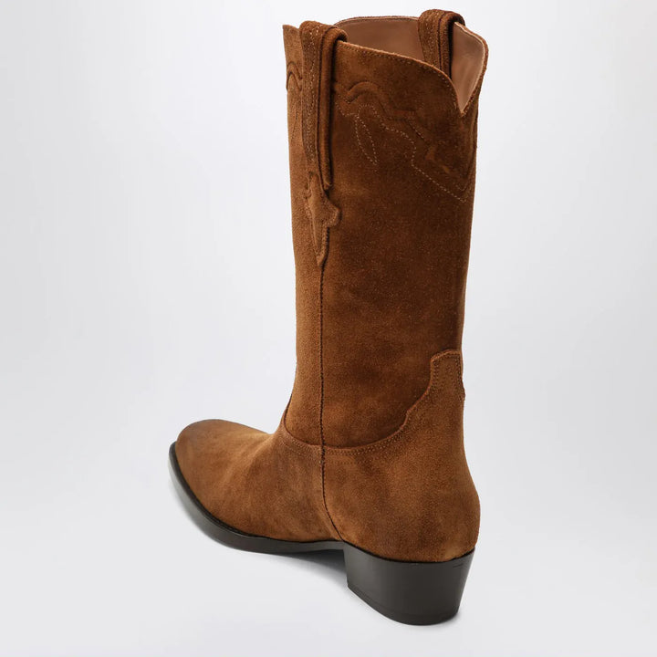 Paris Texas - Hilda boots in Cognac suede Brand Boots