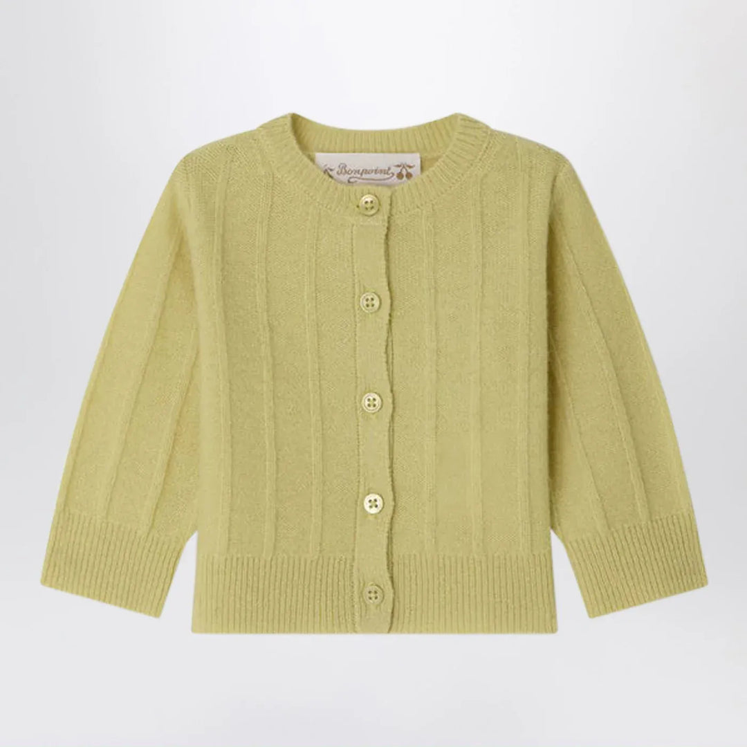 Bonpoint - Leander light green cashmere cardigan Brand Cardigan 2A