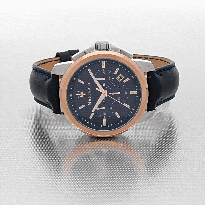 Maserati Chronograph Watches Maserati Successo Navy Blue Chronograph Brand