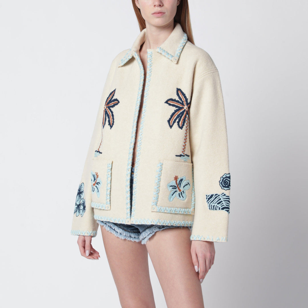 Coats & Jackets Alanui - Sand-colored wool Remember Me jacket Brand
