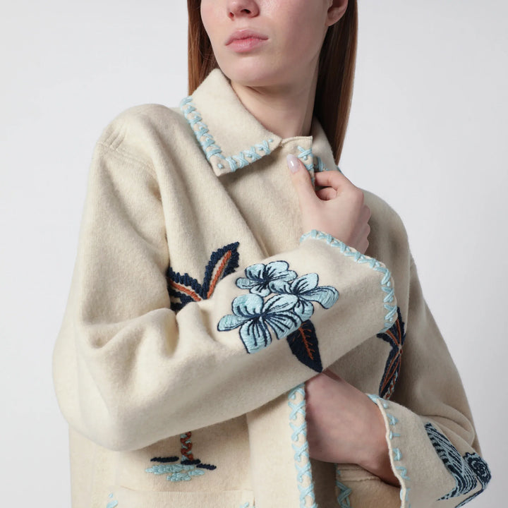 Alanui - Sand-colored wool Remember Me jacket Brand Coats &amp; Jackets