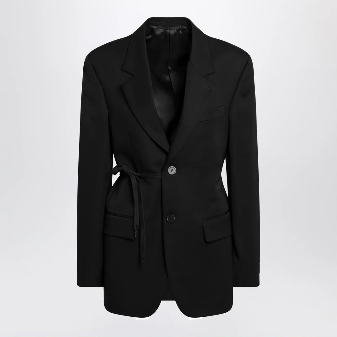 Balenciaga - Black jacket with side tie Brand Coats &amp; Jackets 34  FR