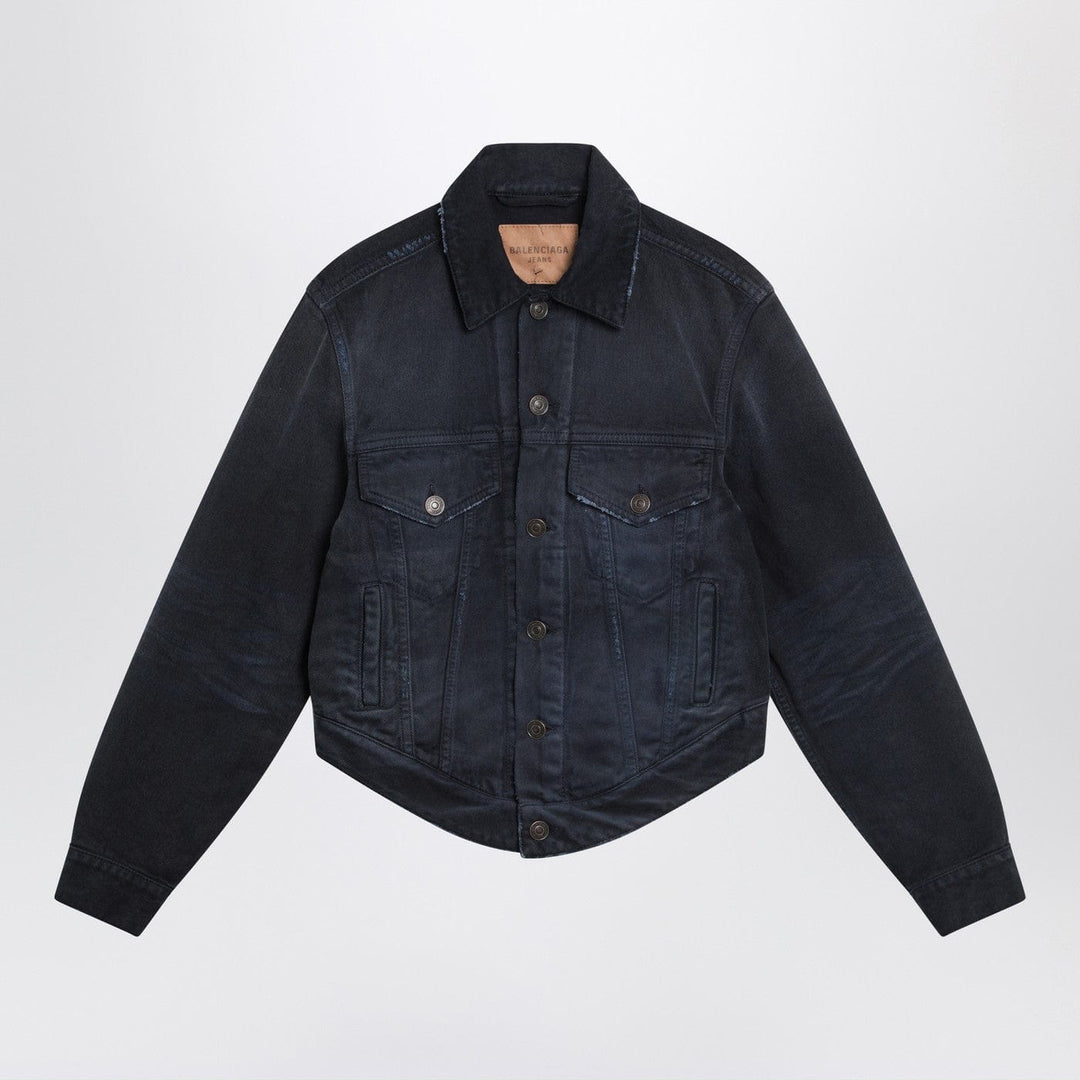 Coats & Jackets Balenciaga - Navy blue jacket with curved waist Brand