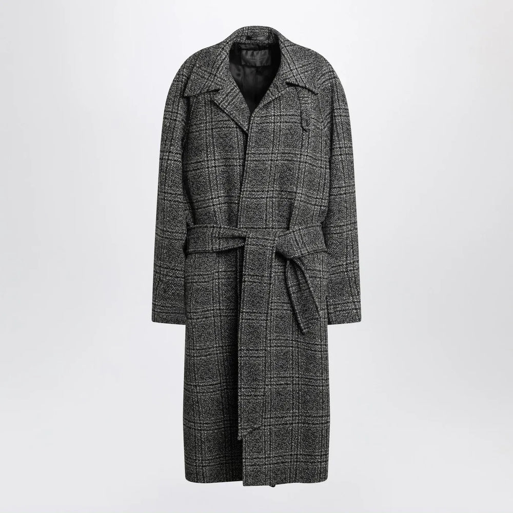 Balenciaga - Raglan One Layer coat in black/grey check Brand Coats & Jackets 2