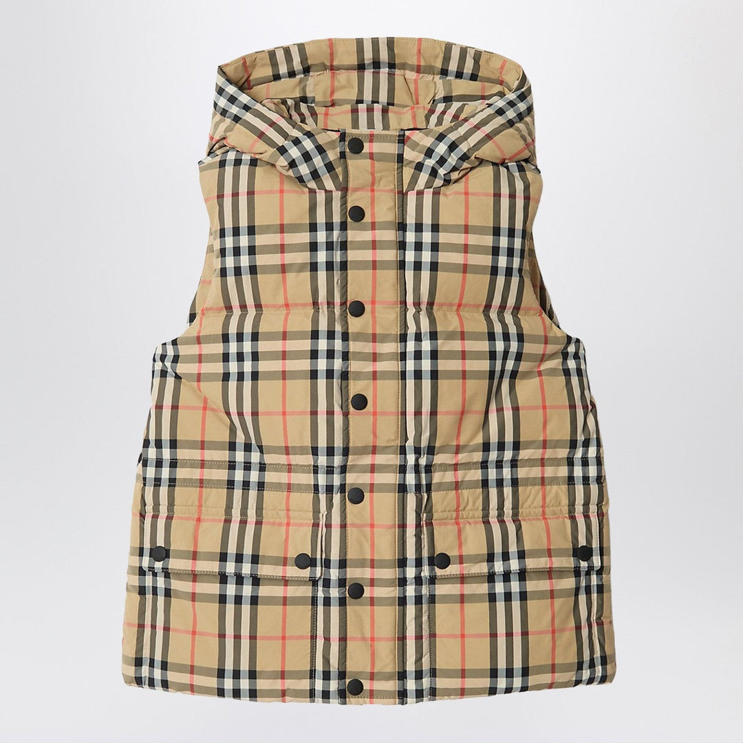 Coats & Jackets Burberry - Nylon sleeveless down jacket with Check motif Brand