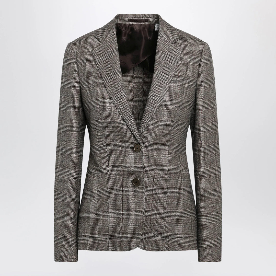 Burberry - Prince of Wales Wool-Blend Single-Breasted Jacket Brand Coats &amp; Jackets 8 UK