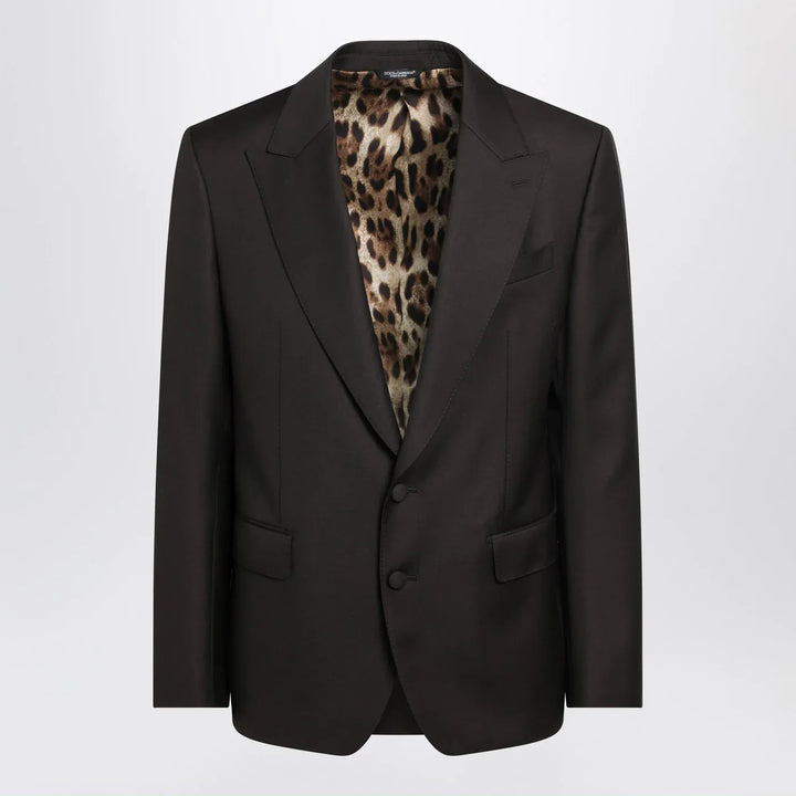 Dolce&amp;Gabbana - Brown single-breasted wool jacket Brand Coats &amp; Jackets 50 IT