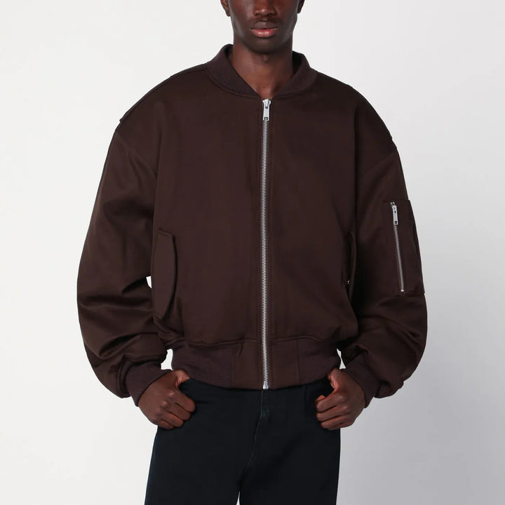 Entire Studios - Dark brown zip-up bomber jacket in wool Brand Coats &amp; Jackets L